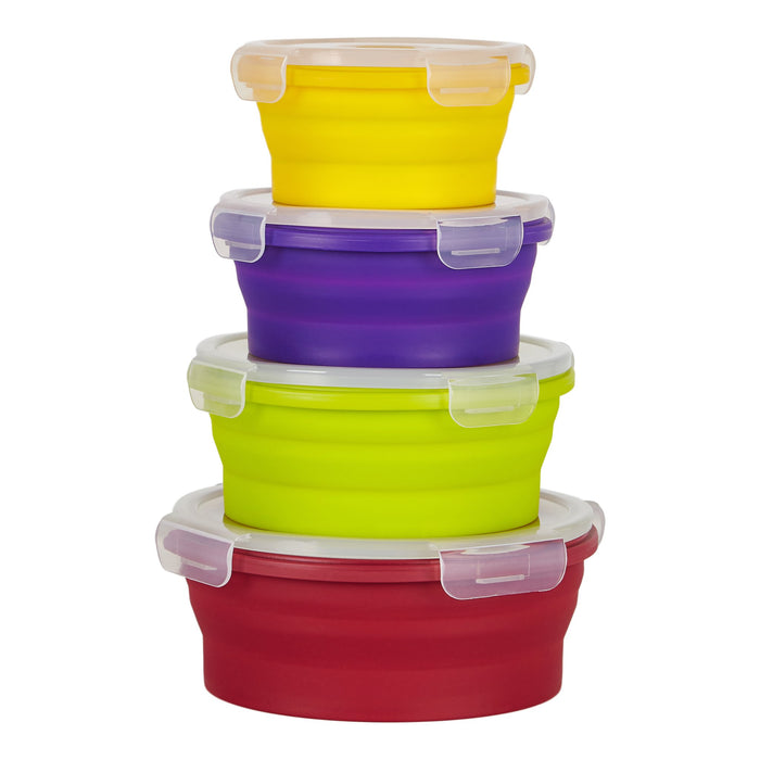 FLAT STACKS 4 PC. ROUND CONTAINER SET
