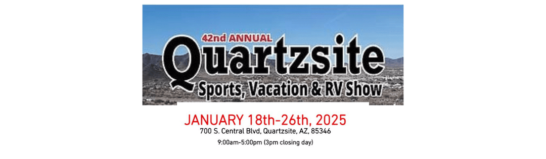 Quartzsite Sports, Vacation & RV Show- Jan 18-16, 2025 - Ocean Sales USA