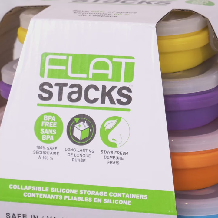 Flat Stacks 4 PC. Rectangle Container Set