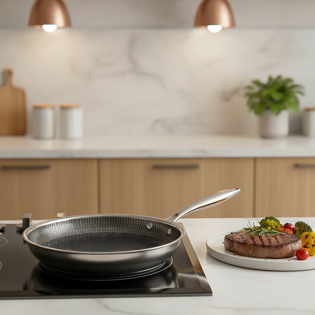 VERTEX Cookware Set (6-Piece) | Hybrid Quick-Release Pans + Lids