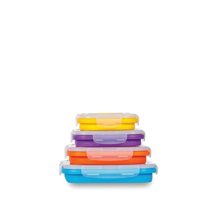 FLAT STACKS 4 PC. SQUARE CONTAINER SET - Ocean Sales USA