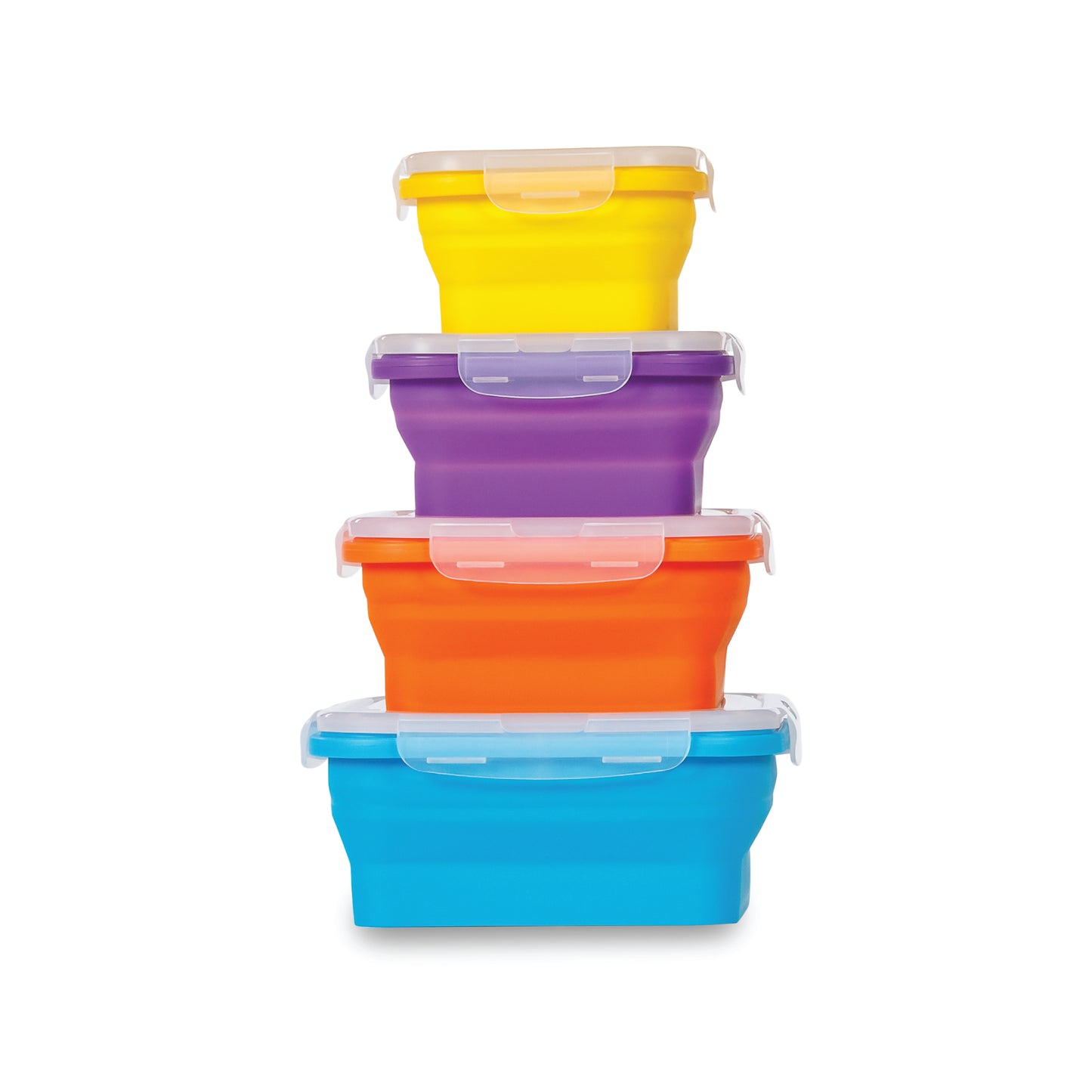 FLAT STACKS 4 PC. SQUARE CONTAINER SET - Ocean Sales USA