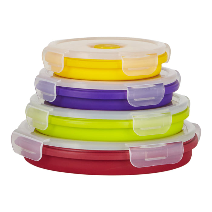 Flat Stacks USA  Collapsible Silicone Food Storage Containers