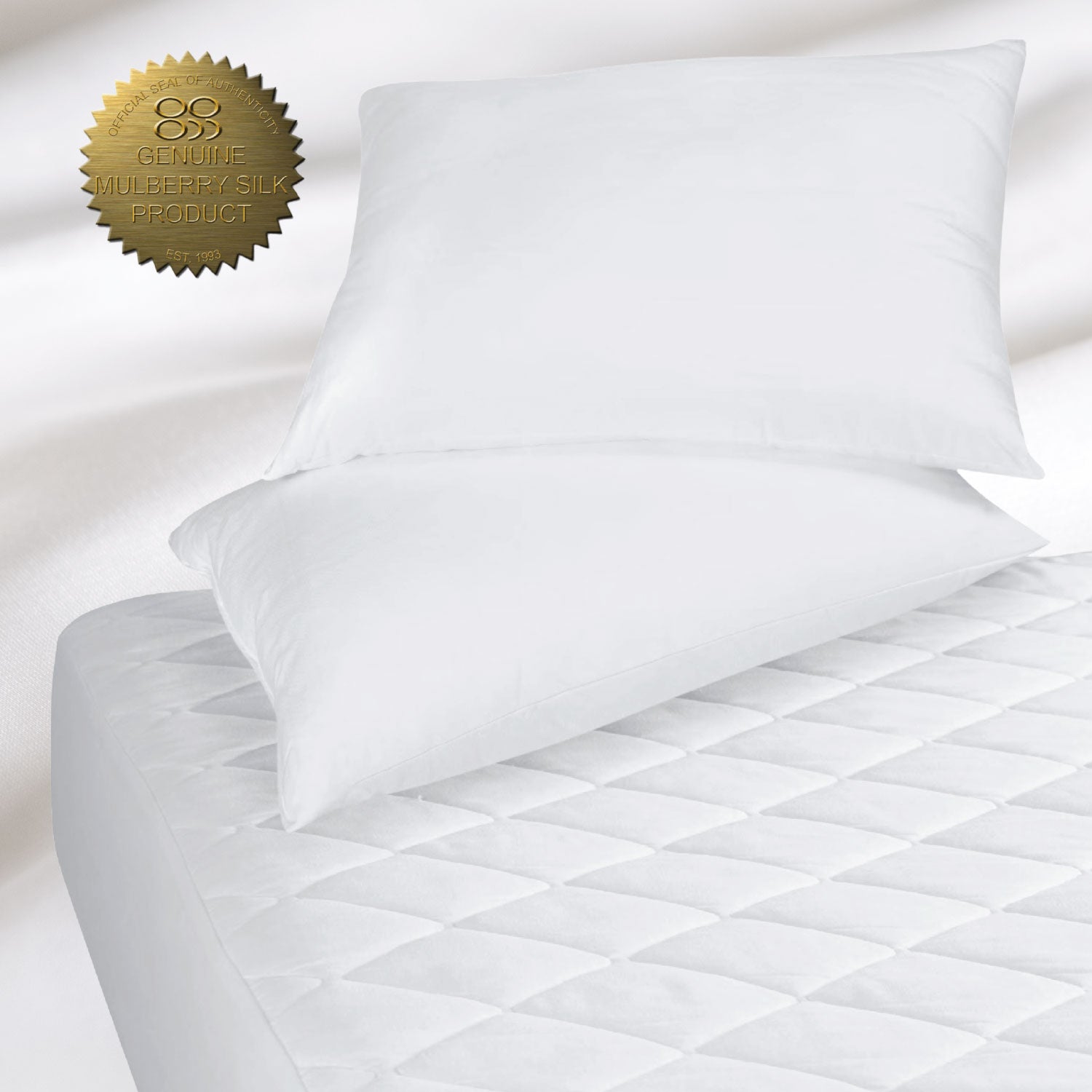 MULBERRY SILK MATTRESS PAD + PILLOW PROTECTORS